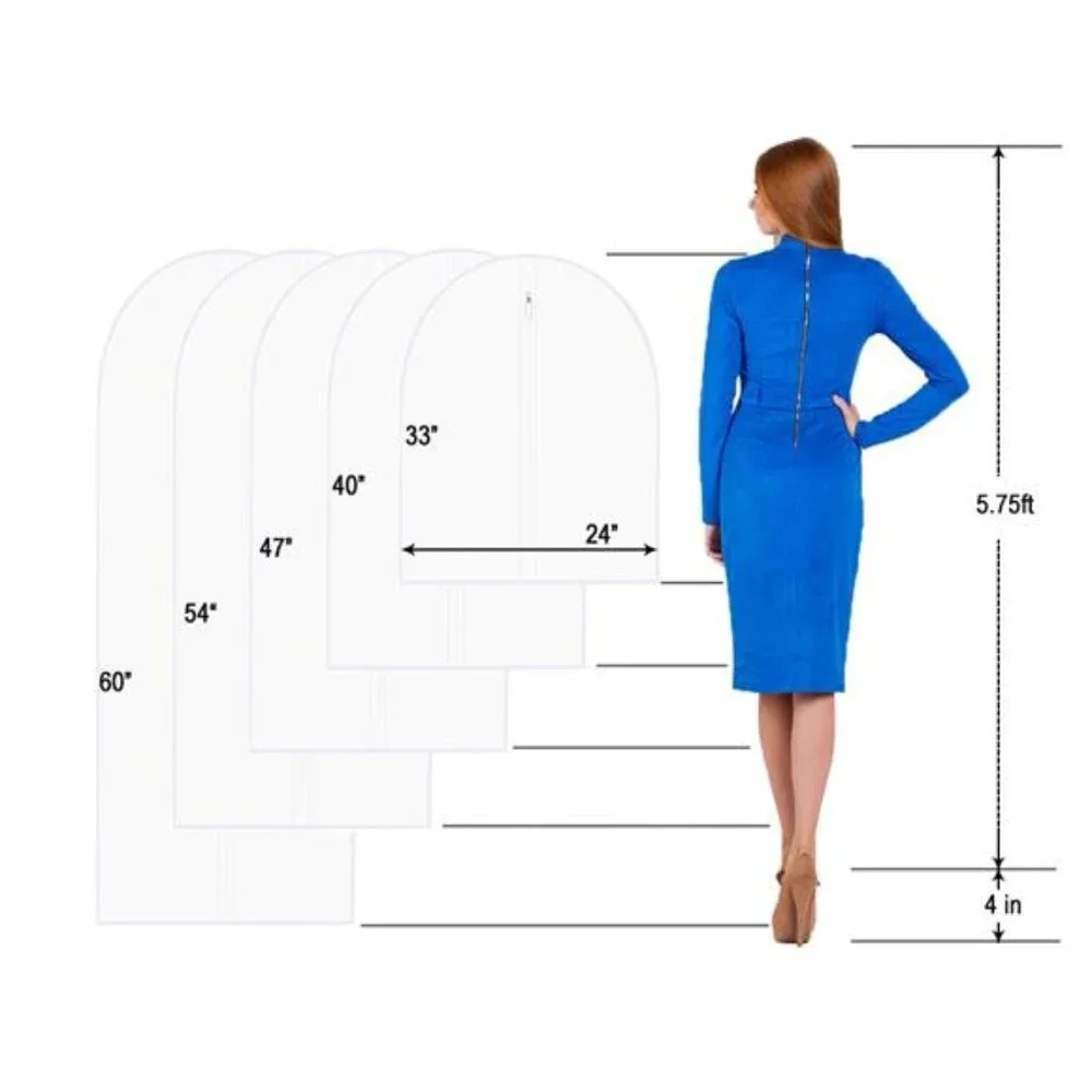 Garment Bags Set of 5 Suit Covers Clothes Storage Travel Closet Organizer 33 Inc